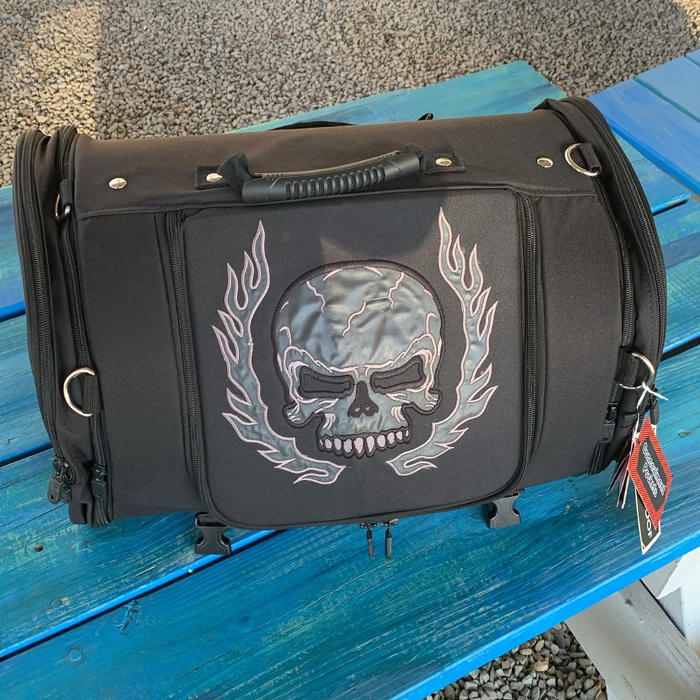 Light reflective Motorcycle Sissy Bar Bag